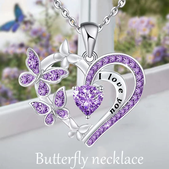 Ins Butterfly Love Necklace With Rhinestones Fashion Personality