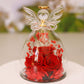 Eternal Flower Gift Box Angel Glass Cover Dried Rose Gift Box Home Decor