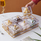 European Style Luxury Plastic Pane Fruit Dish Snack Dish Tea Dim Sum Dried Fruit Candy Ktv High Value Simple