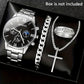 Business-Style Sophisticated Watch Set For Men