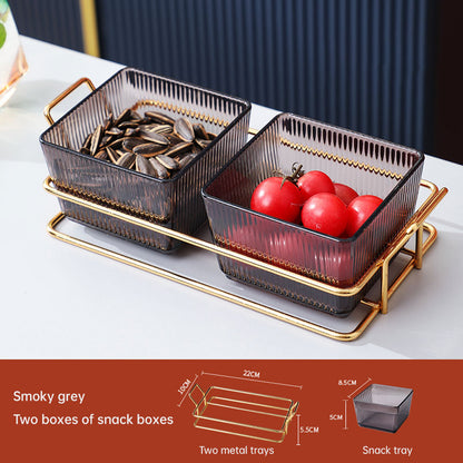European Style Luxury Plastic Pane Fruit Dish Snack Dish Tea Dim Sum Dried Fruit Candy Ktv High Value Simple
