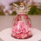 Eternal Flower Gift Box Angel Glass Cover Dried Rose Gift Box Home Decor