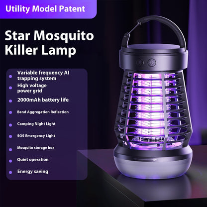 2in1 Mosquito Killer Lamp Electric Fly Catcher USB Rechargeable